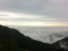 Blick auf den Wolkenbedeckten Chiemsee